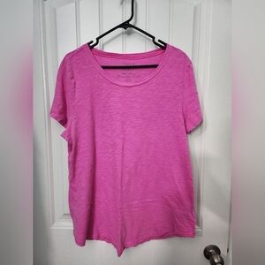 Torrid Vibrant Pink Everyday Crew Signature Jersey Tee, Plus Size 0